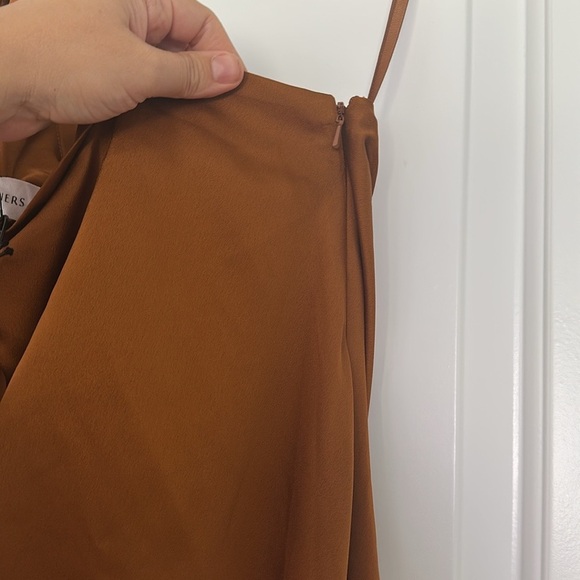 NWT FAME AND PARTNERS Antonia One Shoulder Rust Dress US 22 AU 26 EU 54 - Picture 9 of 10